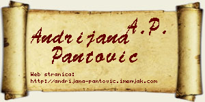 Andrijana Pantović vizit kartica